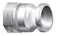 INSTA-LOCK™ Acoplamento TIPO A Adaptador Macho x Rosca NPT Fêmea